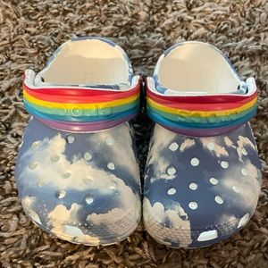 Rainbow and Clouds Crocs